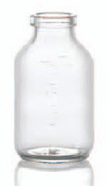 100 ml infuusflacon, helder, type 2 geblazen glas