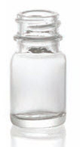 3/5 ml diagnosefles, helder, type 1 geblazen glas